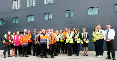 the cruise team wishes nigel well at his retirement from the port of southampton